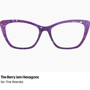 Official Pair Eyewear Berry Jam Hexagons Topper for Wanda Frames